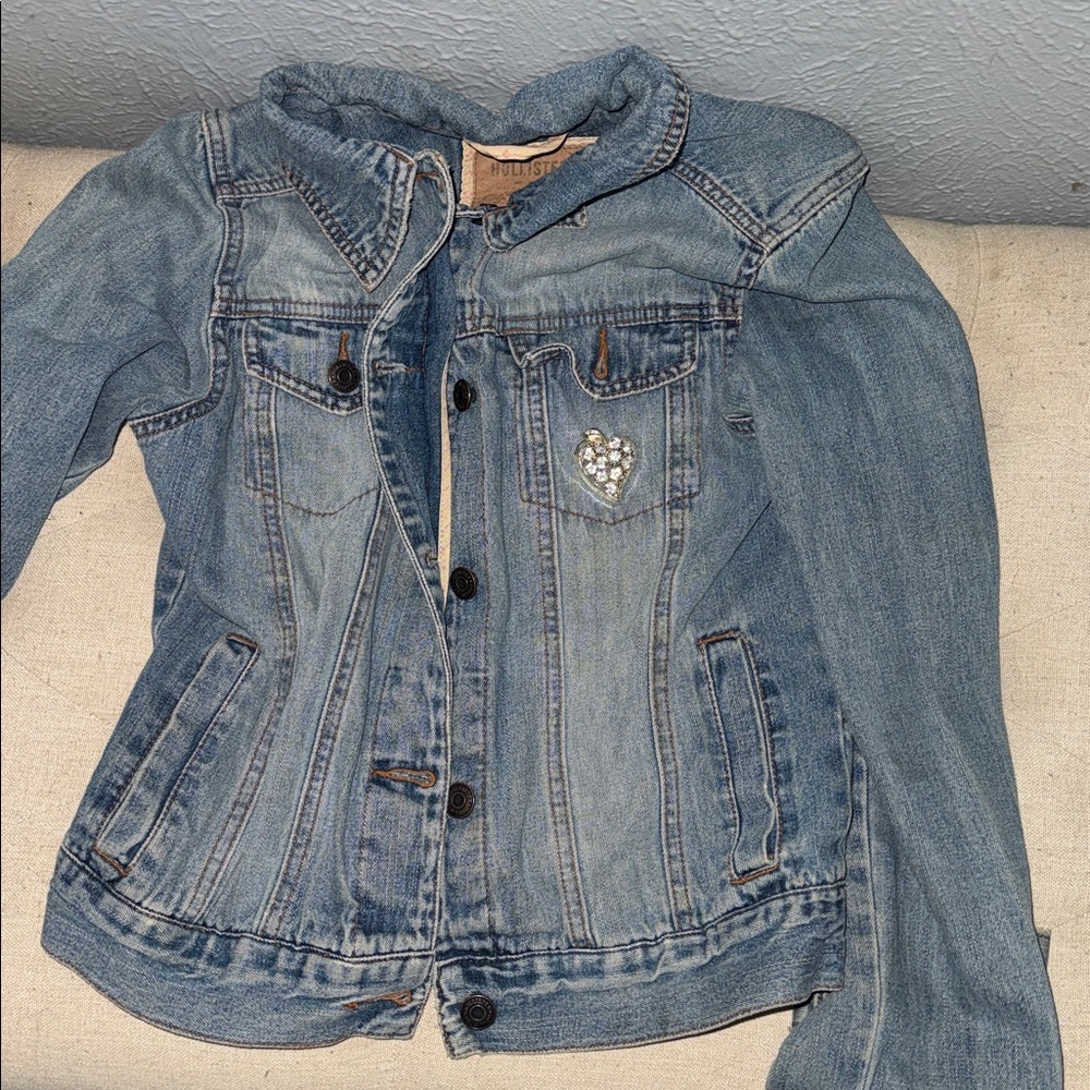 Hollister Denim Jacket with Brown Label